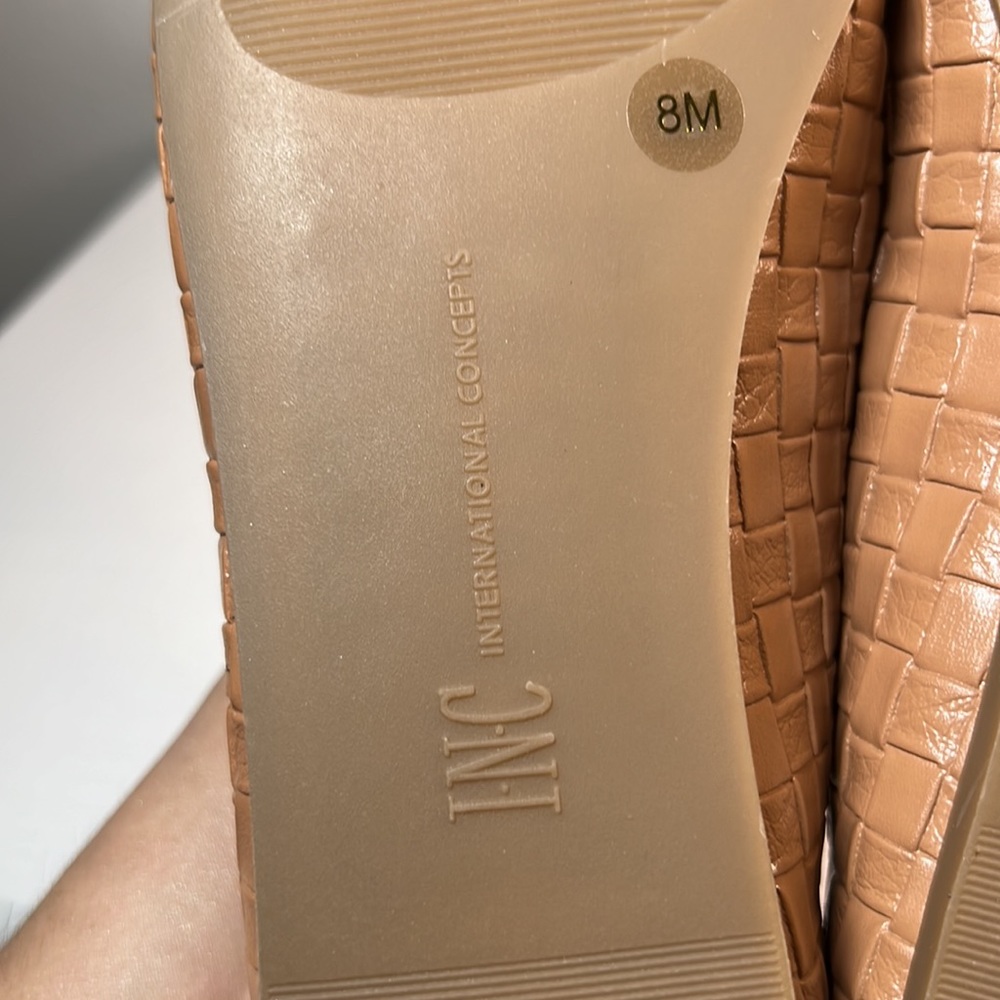 INC Womens Brown Jenaya Square Toe Slip On Flats 8 M - Picture 16 of 16